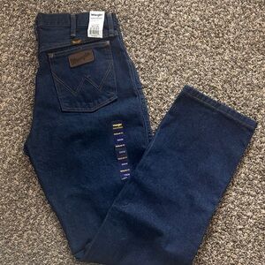 Wrangler Men's Dark Blue Regular Fit Jeans